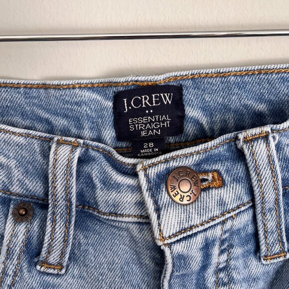 J. Crew Straight Leg Jean Size 28 High Waisted Light Denim - Picture 5 of 10